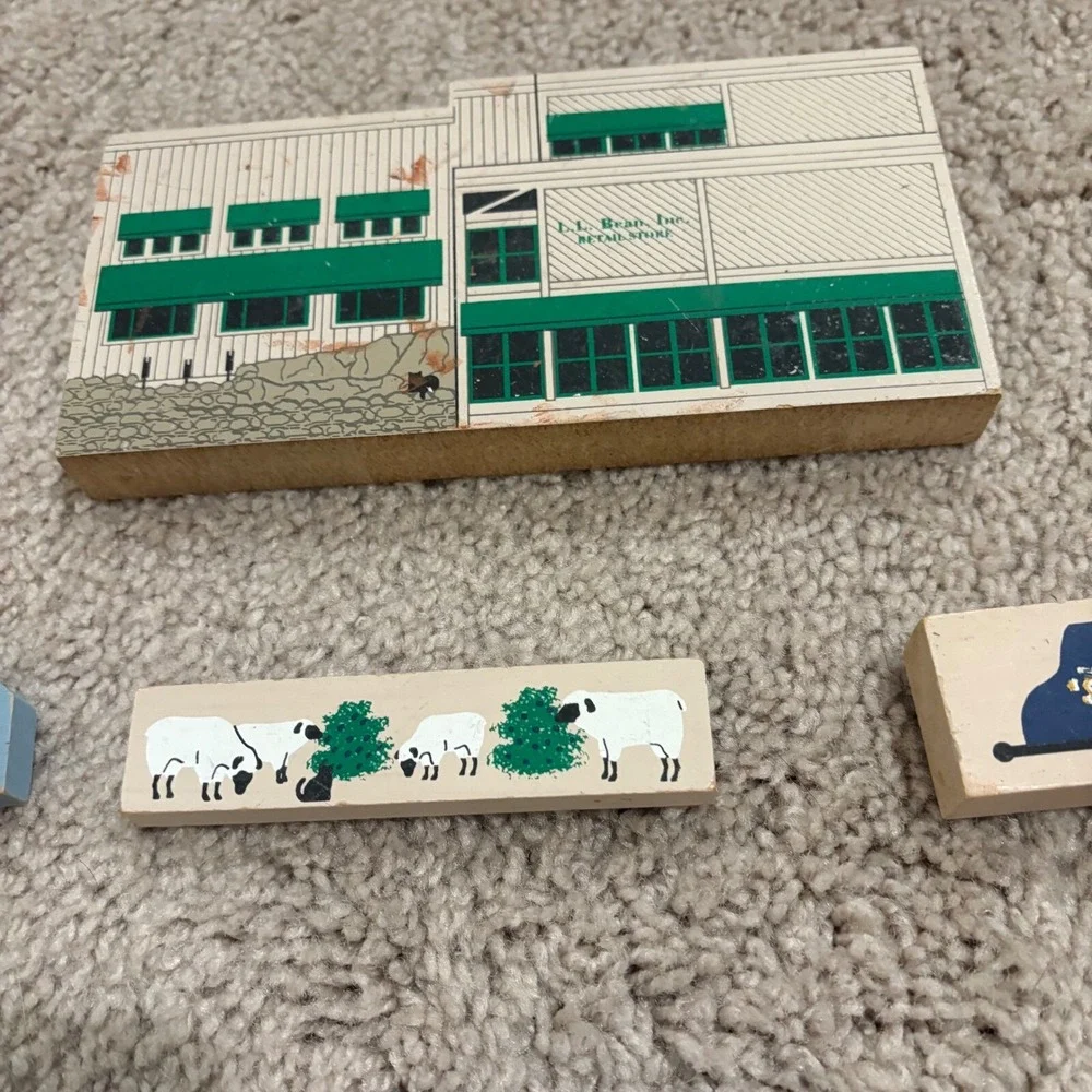 Vintage The Cat's Meow 1990s Blocks Decor Collection Lot of 8 Signed and Marked‎